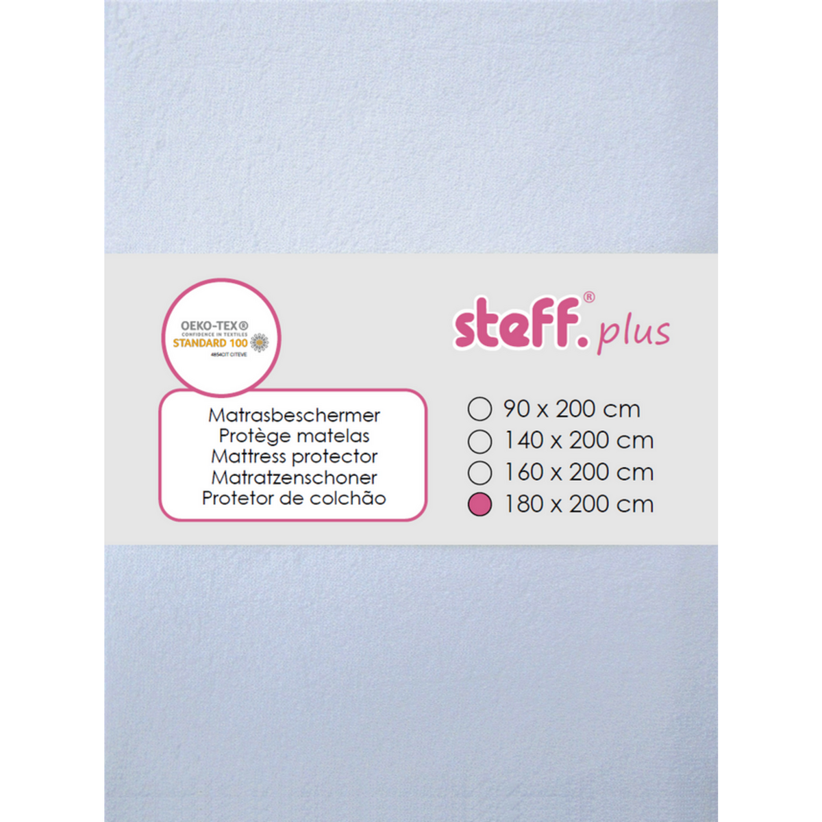 Steff - Protège matelas - Alèse - 180x200 cm - Blanc - tissu