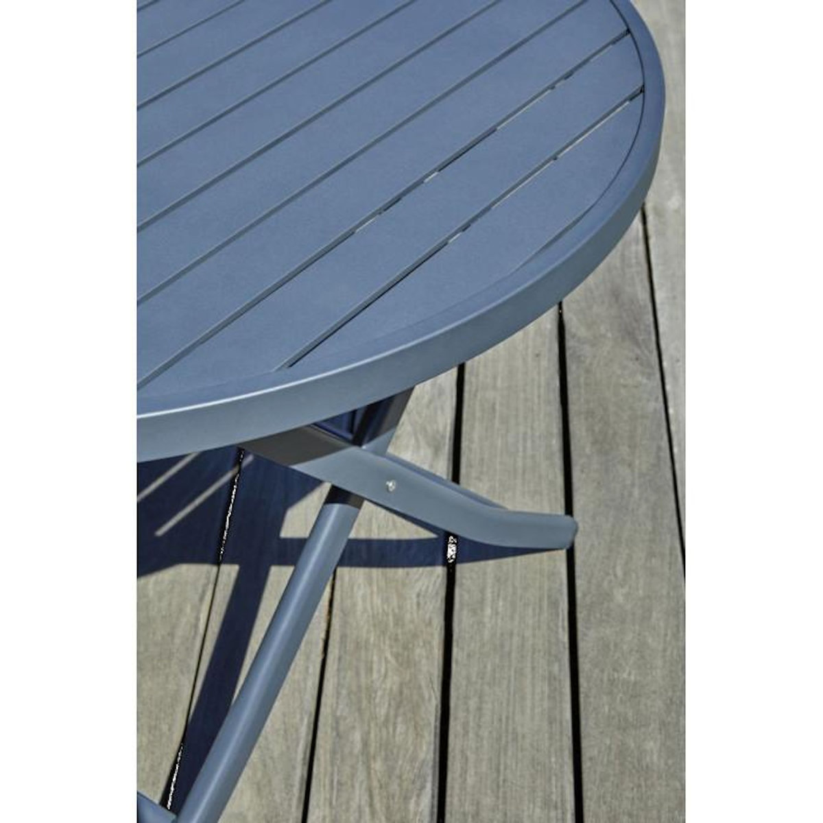 Paris Prix Ensemble Table de Jardin Pliante & 4 Chaises  Marius  110cm Gris Anthracite
