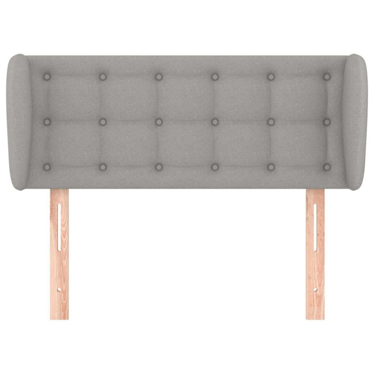 VIDAXL Tete de lit avec oreilles Gris clair 93x23x78/88 cm Tissu