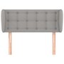 Voir la diapositive 3 : VIDAXL Tete de lit avec oreilles Gris clair 93x23x78/88 cm Tissu