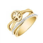 SC BOHEME Bague arbre de vie taille 54 SC Bohème ornée de cristaux scintillants. Coloris disponibles : Jaune