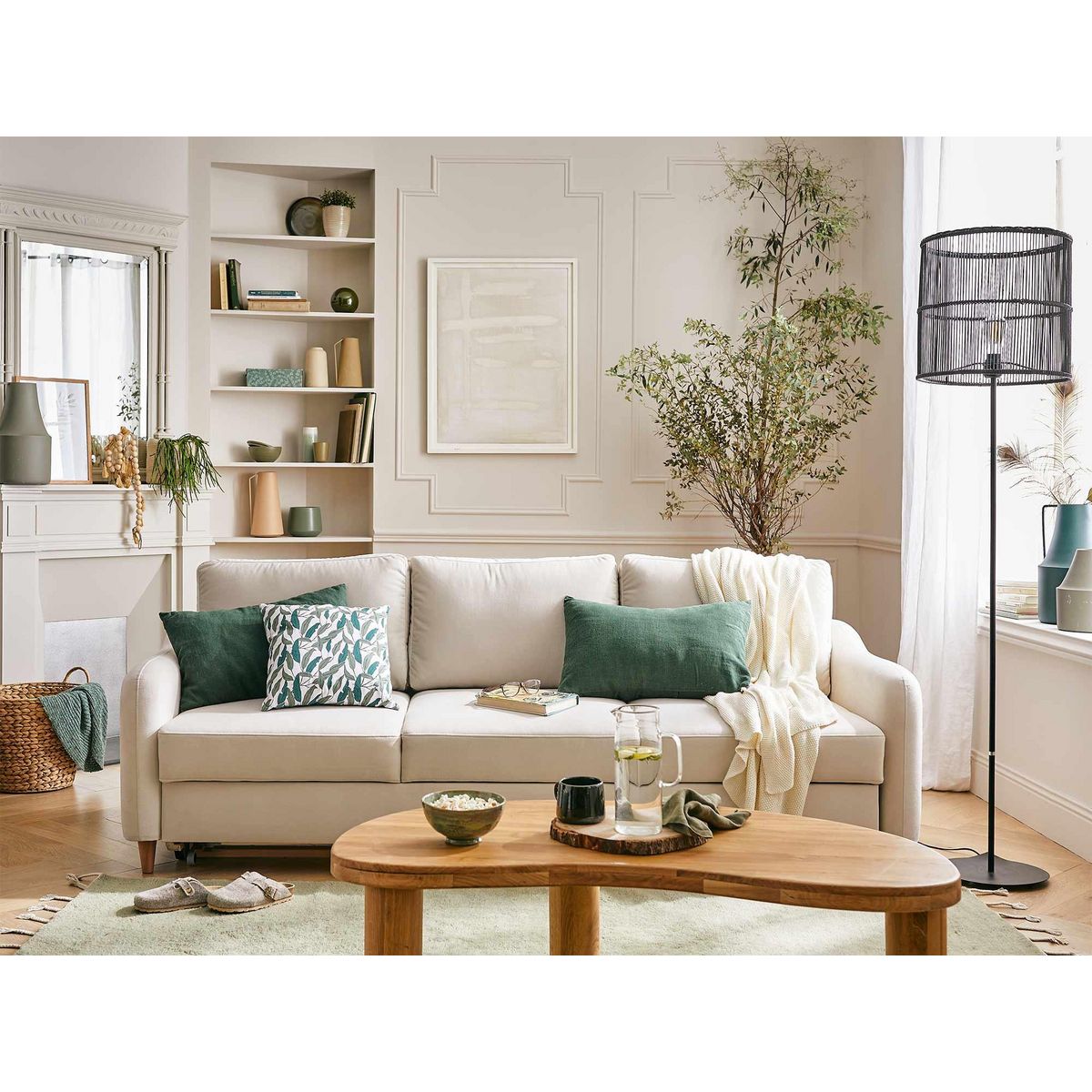 LISA DESIGN Will - canapé 3 places - convertible - en tissu