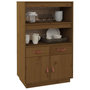 Voir la diapositive 4 : VIDAXL Buffet haut Marron miel 67x40x108,5 cm Bois massif de pin