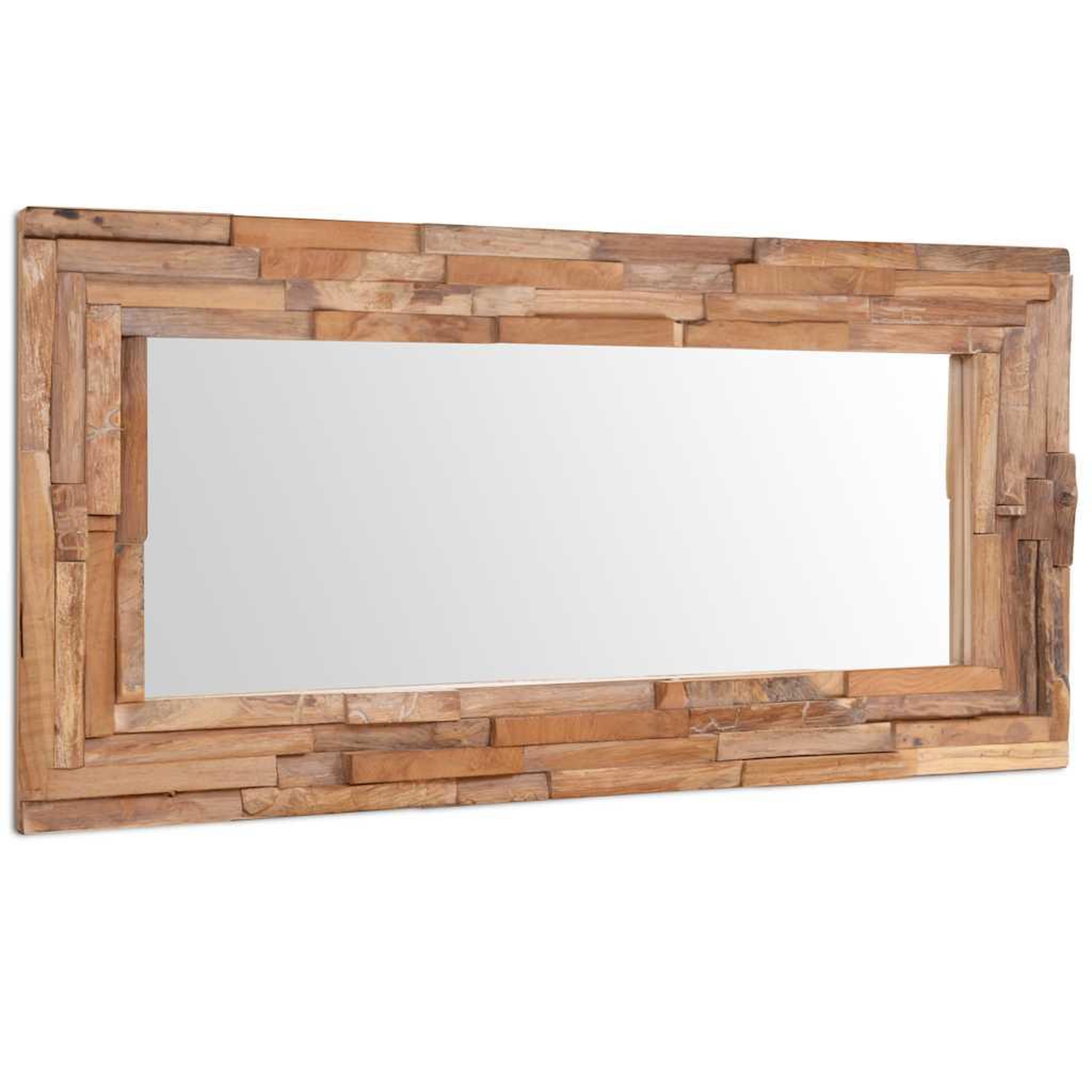 Voir la diapositive 4 : VIDAXL Miroir decoratif teck 120x60 cm rectangulaire