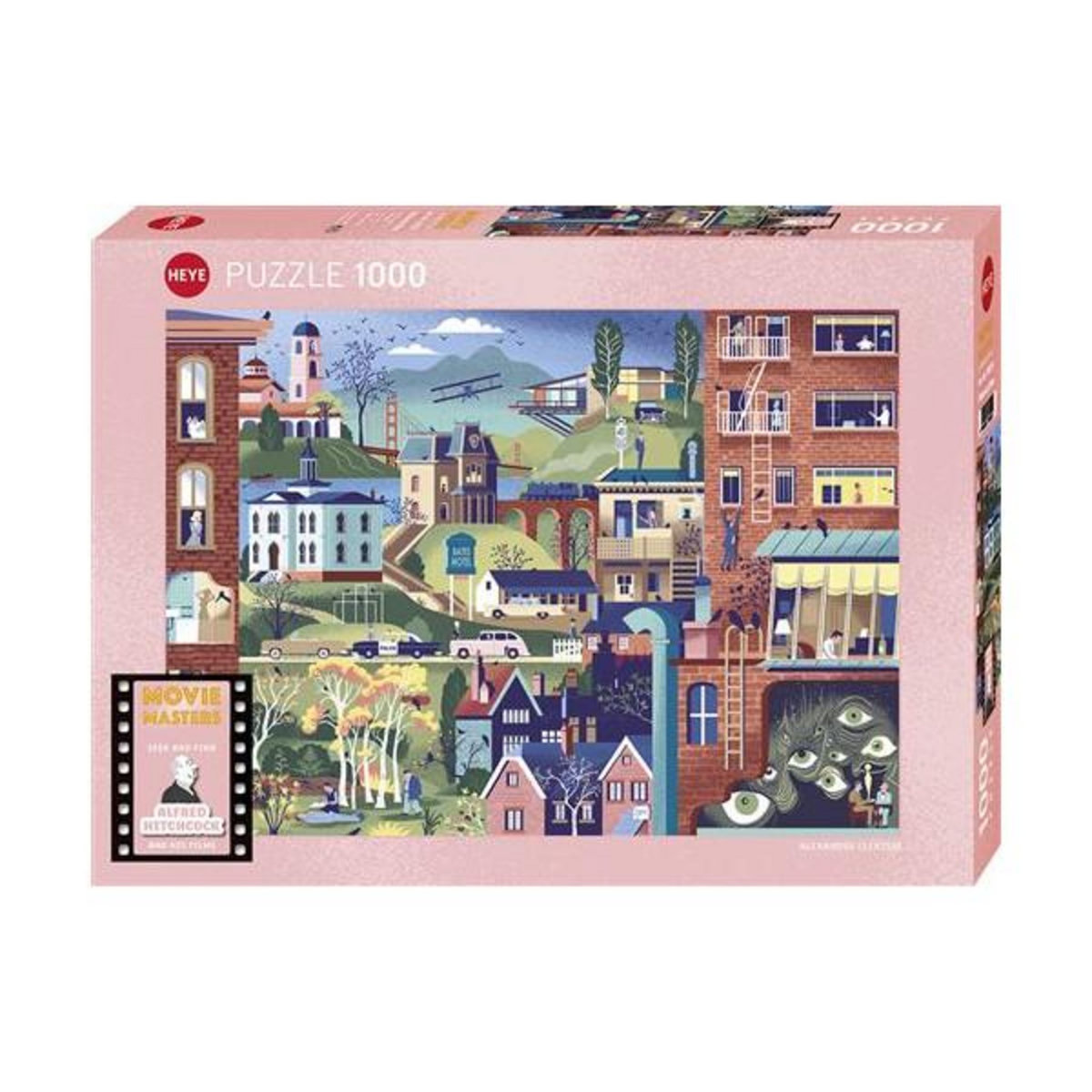 Heye Puzzle 1000 pièces Heye Movie Masters Hitchcock