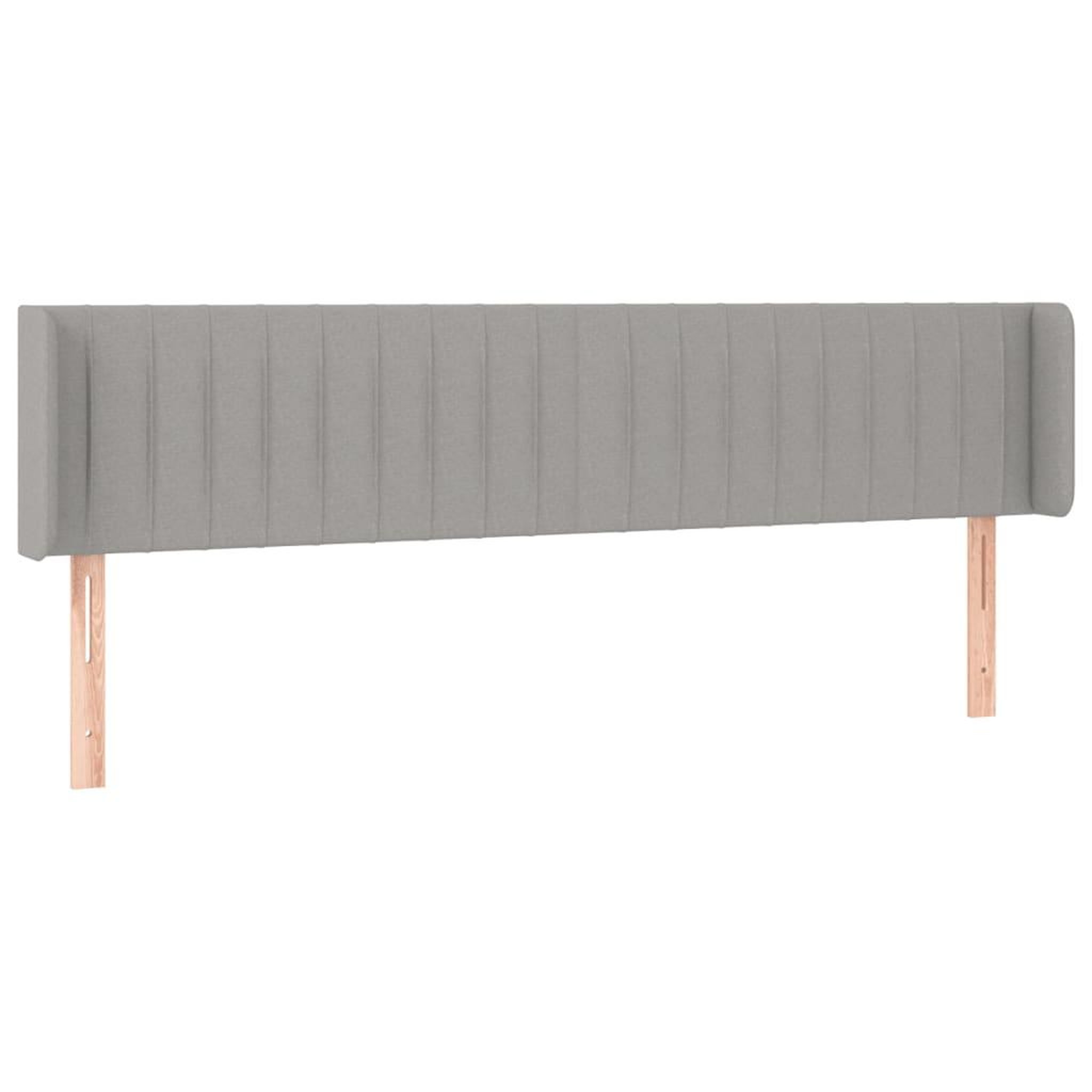 Voir la diapositive 2 : VIDAXL Tete de lit avec oreilles Gris clair 163x16x78/88 cm Tissu