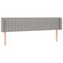 Voir la diapositive 2 : VIDAXL Tete de lit avec oreilles Gris clair 163x16x78/88 cm Tissu