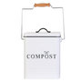 Voir la diapositive 5 : Je cherche une idee Poubelle de compostage 5 L en métal - Blanc