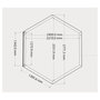 Voir la diapositive 4 : Habrita Habillage bois hexagonal pour spas et piscines gonflables - 2,77x2,21x0,71m