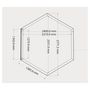Voir la diapositive 4 : Habrita Habillage bois hexagonal pour spas et piscines gonflables - 2,77x2,21x0,71m