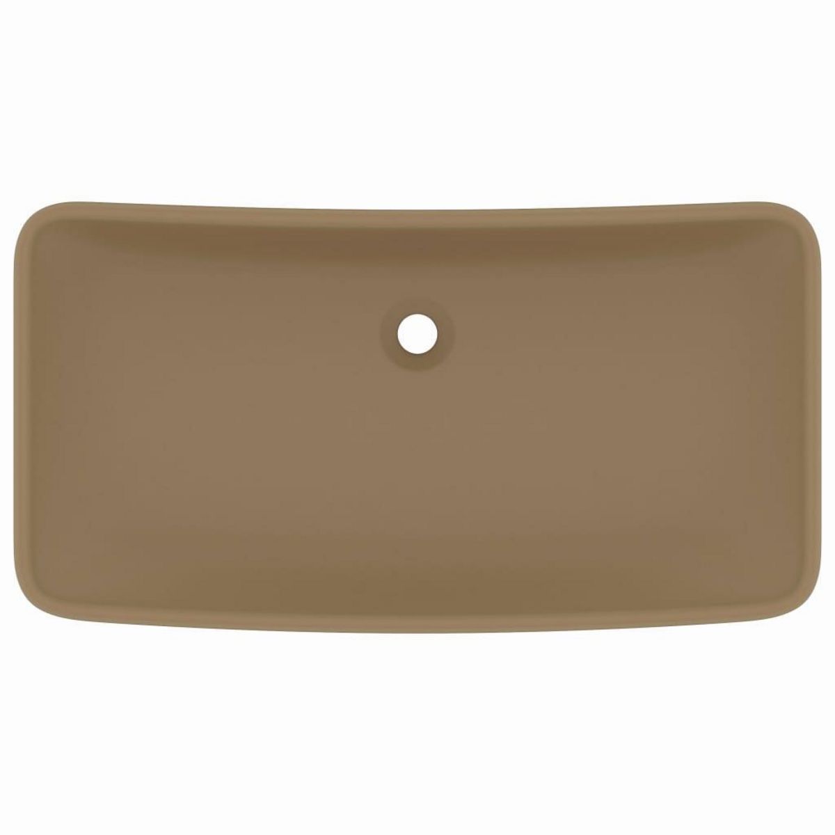 VIDAXL Lavabo de luxe rectangulaire Creme mat 71x38 cm Ceramique