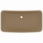 Voir la diapositive 3 : VIDAXL Lavabo de luxe rectangulaire Creme mat 71x38 cm Ceramique