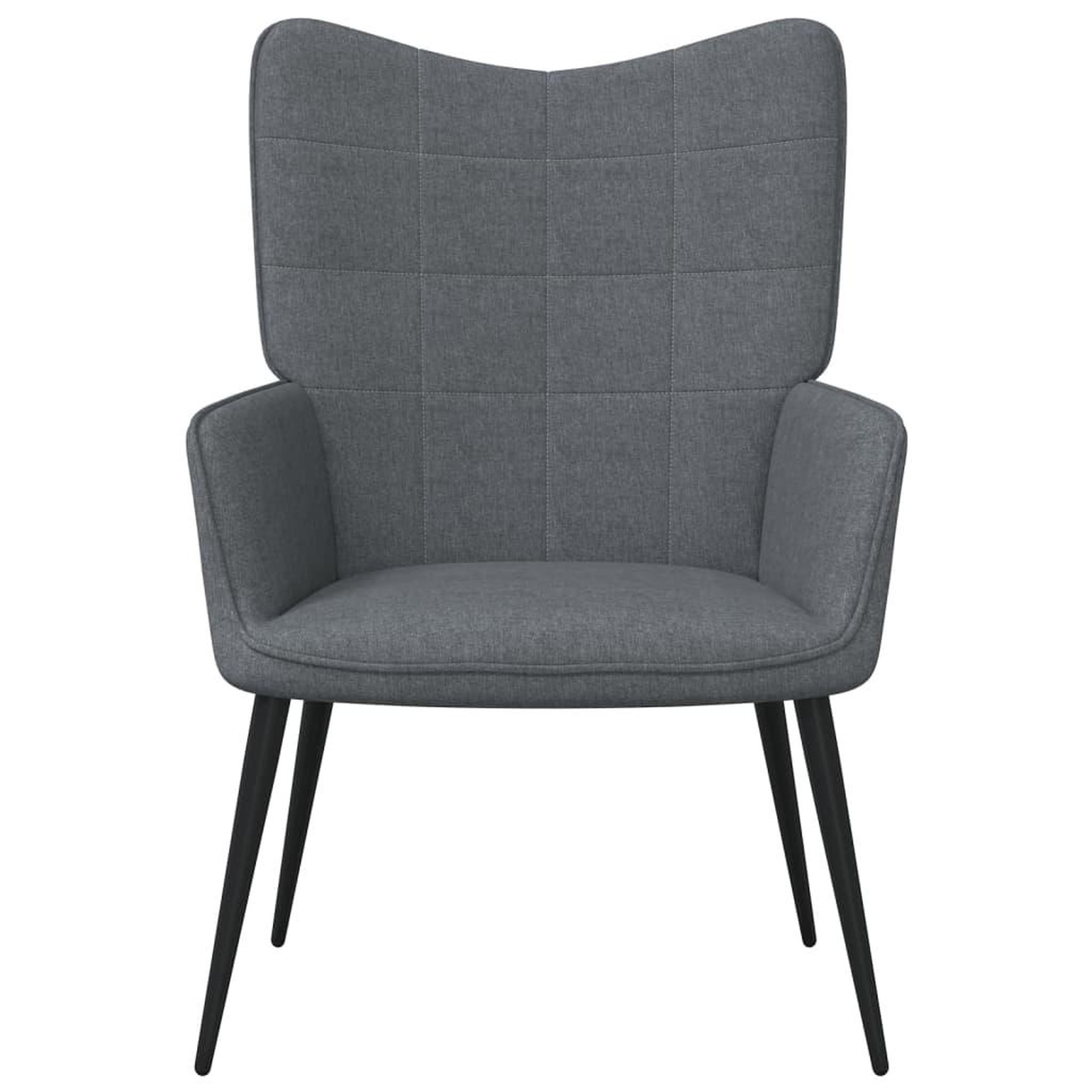Voir la diapositive 4 : VIDAXL Chaise de relaxation avec tabouret Gris fonce Tissu