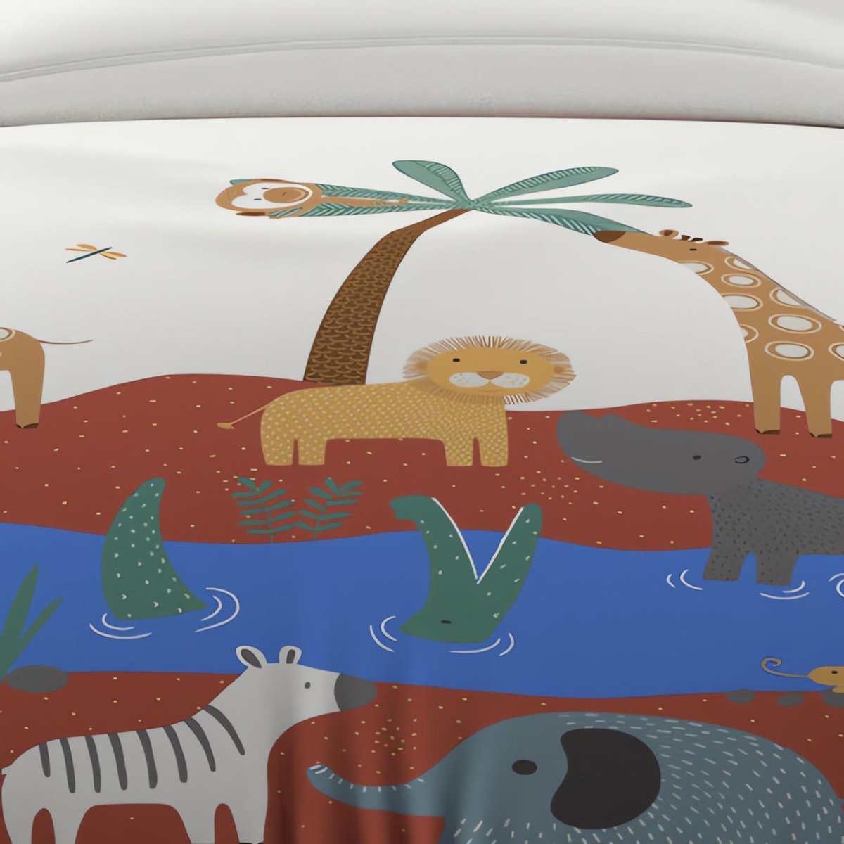 SOLEIL D'OCRE Parure housse de couette SAVANE, 100% coton 57 fils/cm2, par Soleil d'Ocre