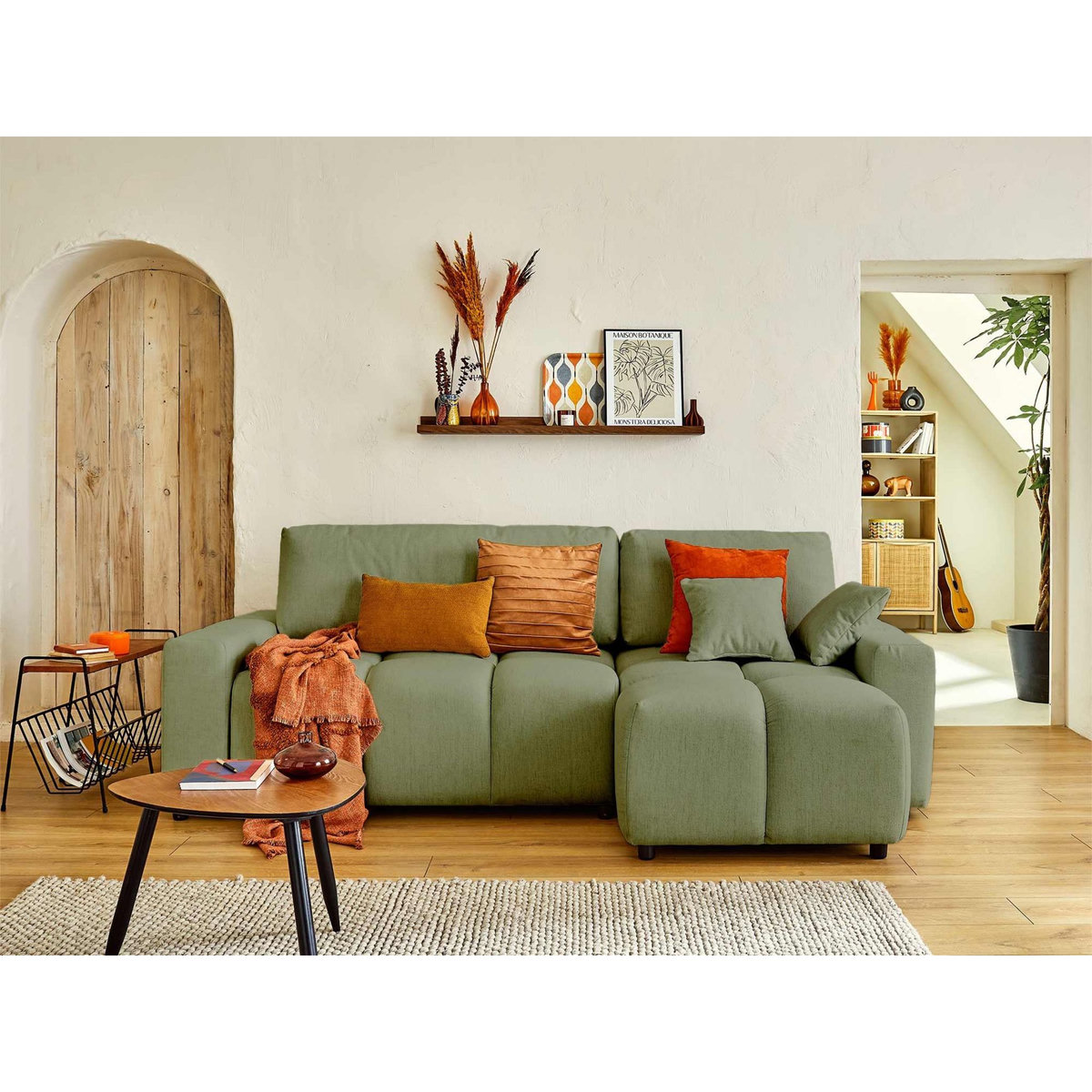 LISA DESIGN Crocus - canapé d'angle réversible - 4 places - convertible avec coffre - en tissu