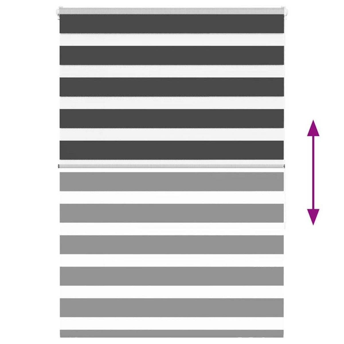 VIDAXL Store zebre noir 105x150 cm largeur du tissu 100,9 cm polyester