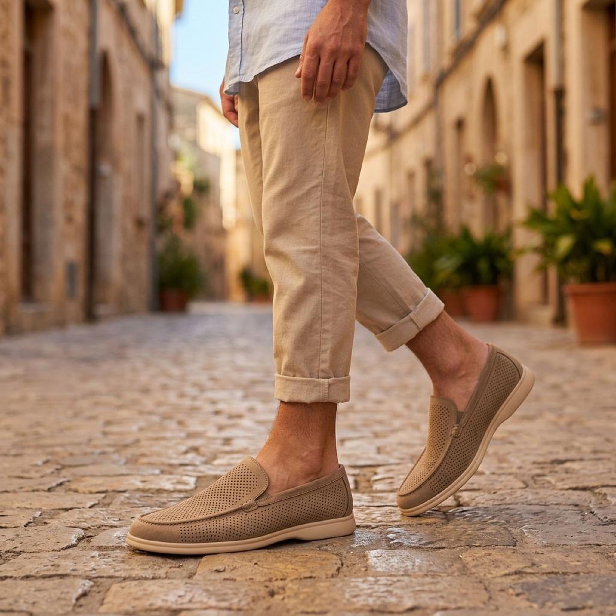 Voir la diapositive 2 : OZABI OZABI Mocassins Homme Microperfores Premium Slip On Confort 40-45