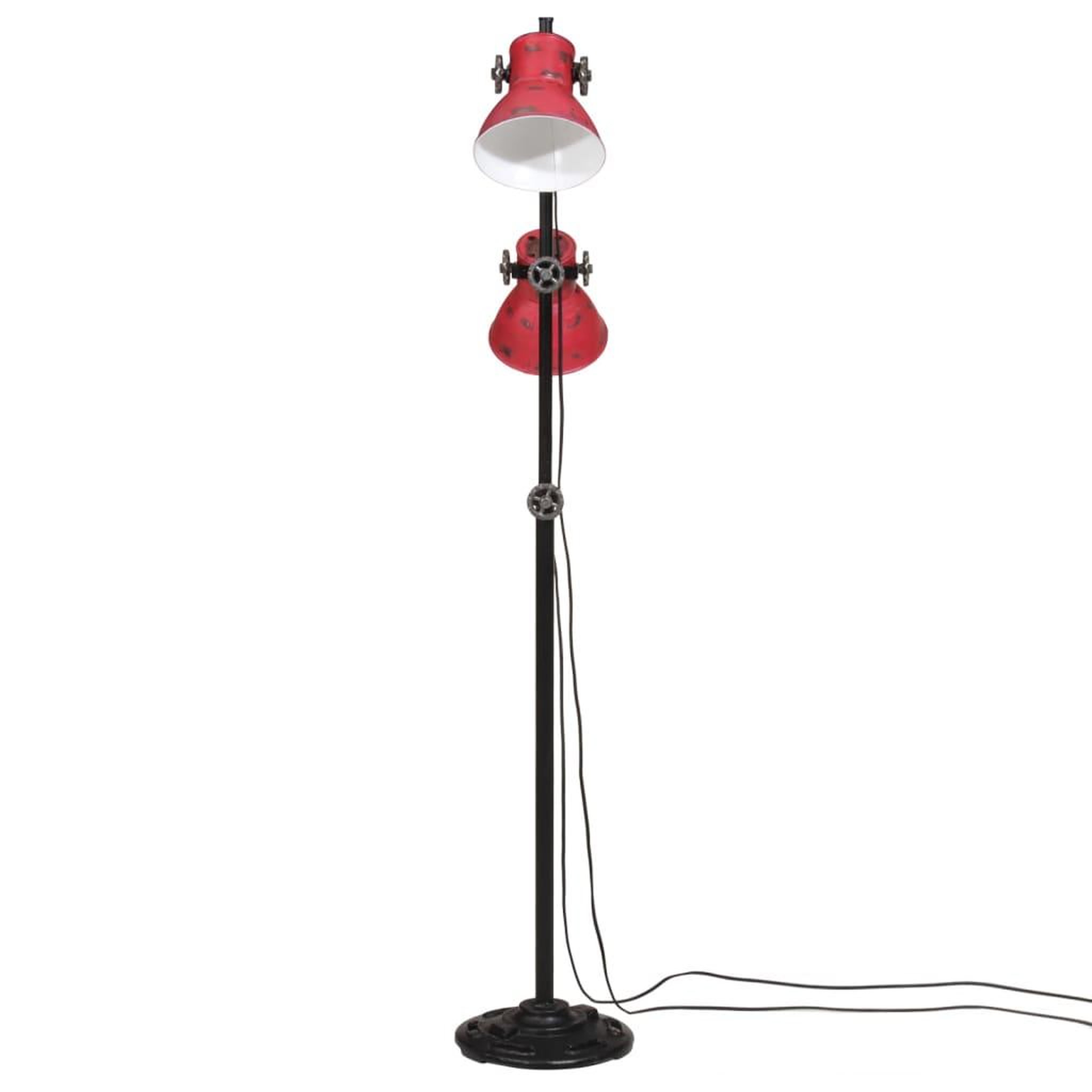 Voir la diapositive 3 : VIDAXL Lampadaire 25 W rouge delave 25x25x90/160 cm E27