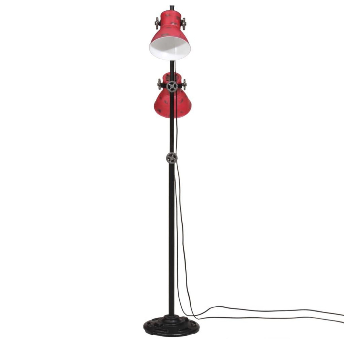 VIDAXL Lampadaire 25 W rouge delave 25x25x90/160 cm E27