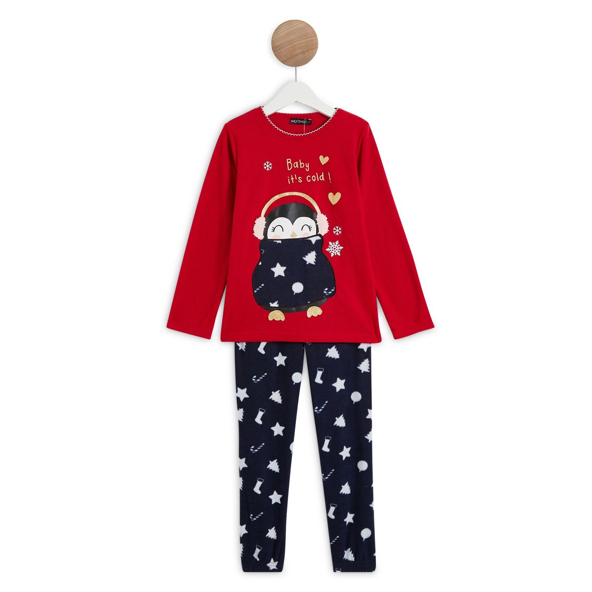 IN EXTENSO Ensemble pyjama polaire pingouin fille