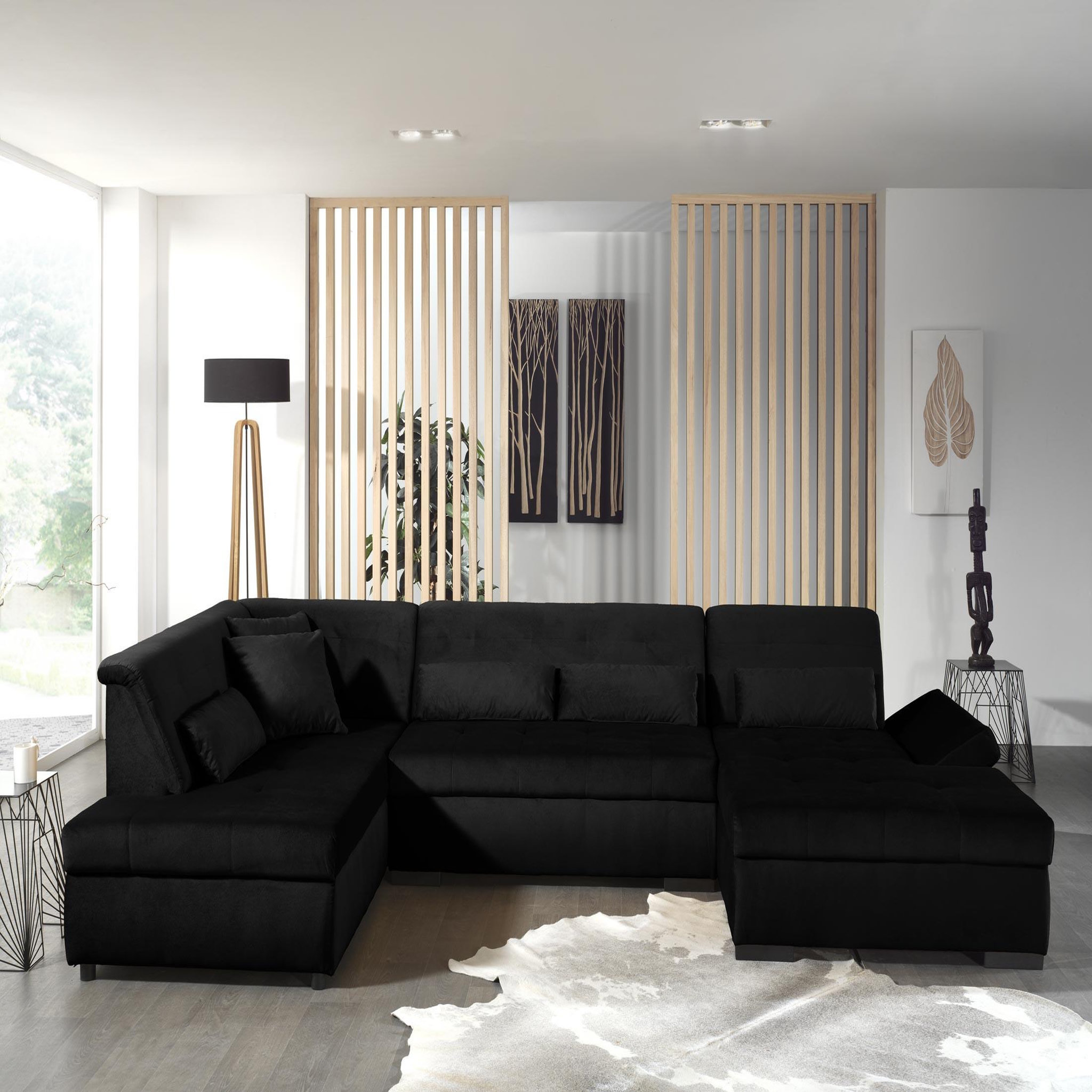 Voir la diapositive 5 : LISA DESIGN Vermont - canapé panoramique d'angle gauche - 7 places - xxl - en velours