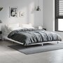 Voir la diapositive 1 : VIDAXL Cadre de lit sans matelas blanc 135x190 cm bois d'ingenierie