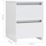 Voir la diapositive 6 : VIDAXL Table de chevet Blanc brillant 30x30x40 cm Bois d'ingenierie