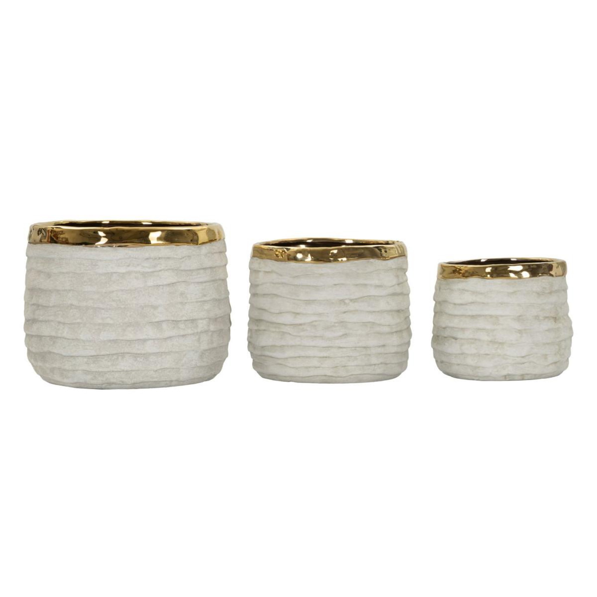Voir la diapositive 2 : Paris Prix Lot de 3 cache-pots  lima alti  23cm gris