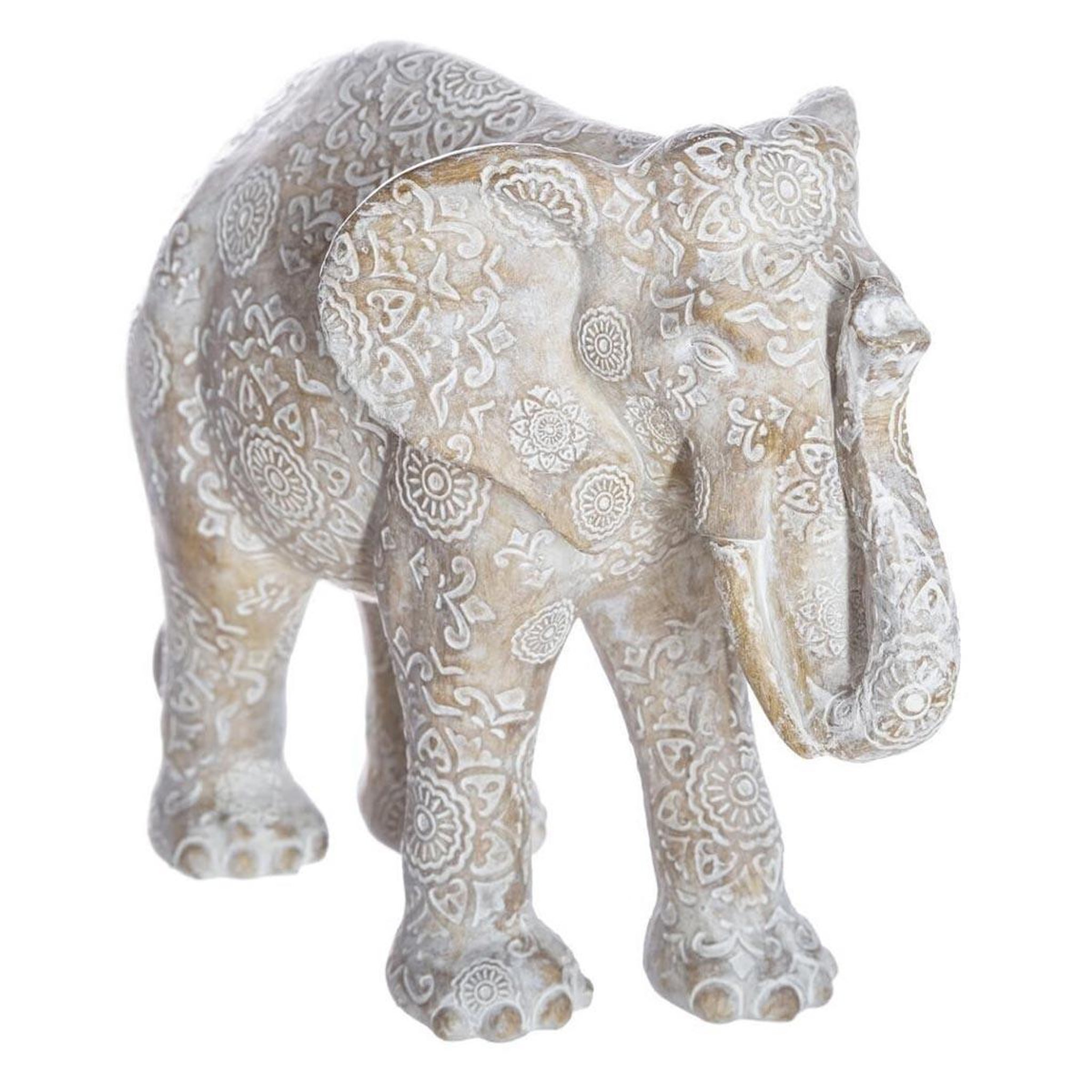 ATMOSPHERA Statuette en résine  éléphant  15cm beige