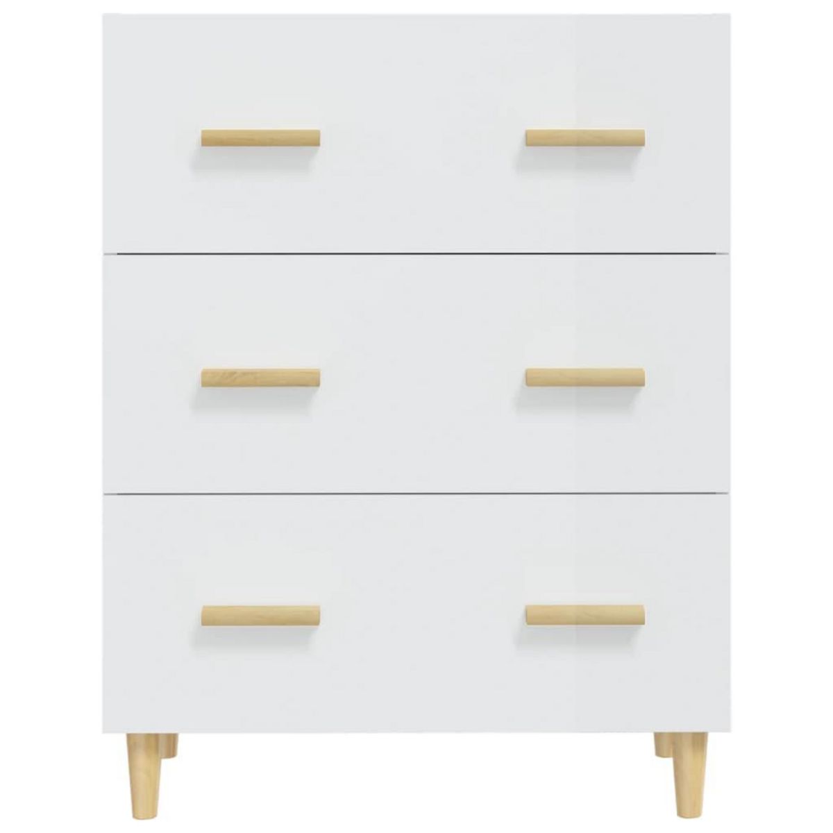 VIDAXL Buffet Blanc brillant 70x34x90 cm Bois d'ingenierie