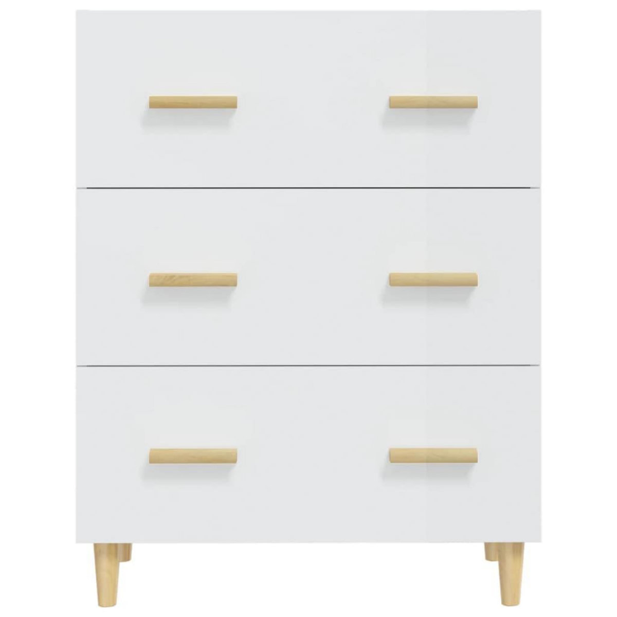 VIDAXL Buffet Blanc brillant 70x34x90 cm Bois d'ingenierie