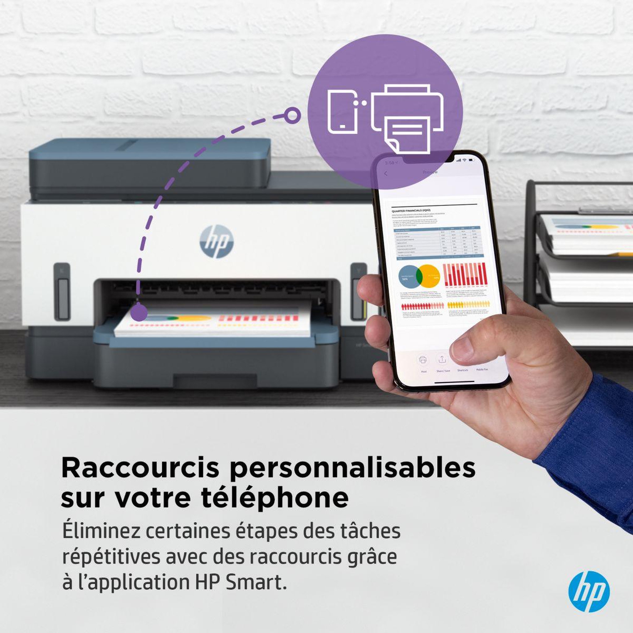 Voir la diapositive 4 : HP Imprimante jet d'encre smart tank 7306