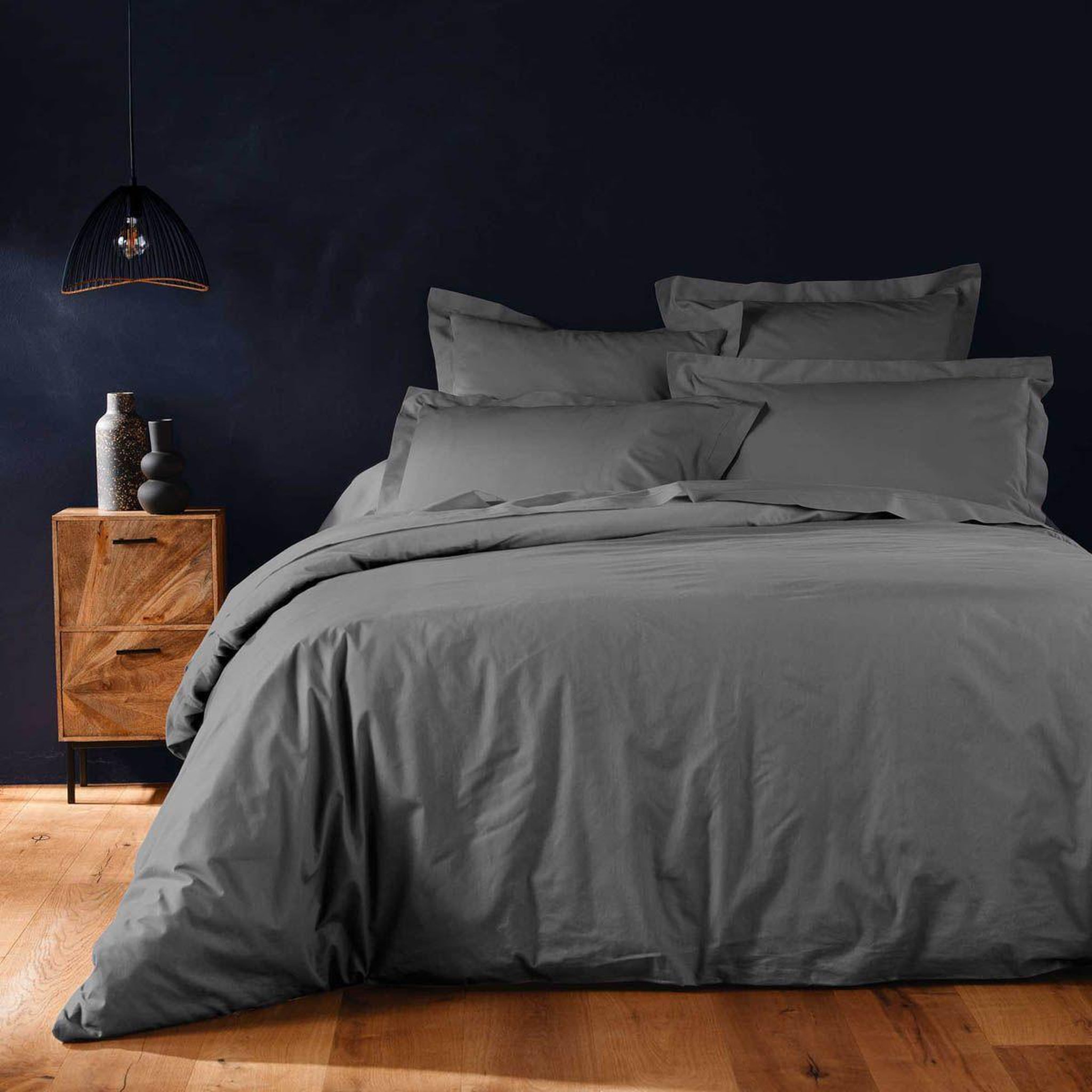 Douceur d'Intérieur Housse de couette  lina  240x260cm anthracite