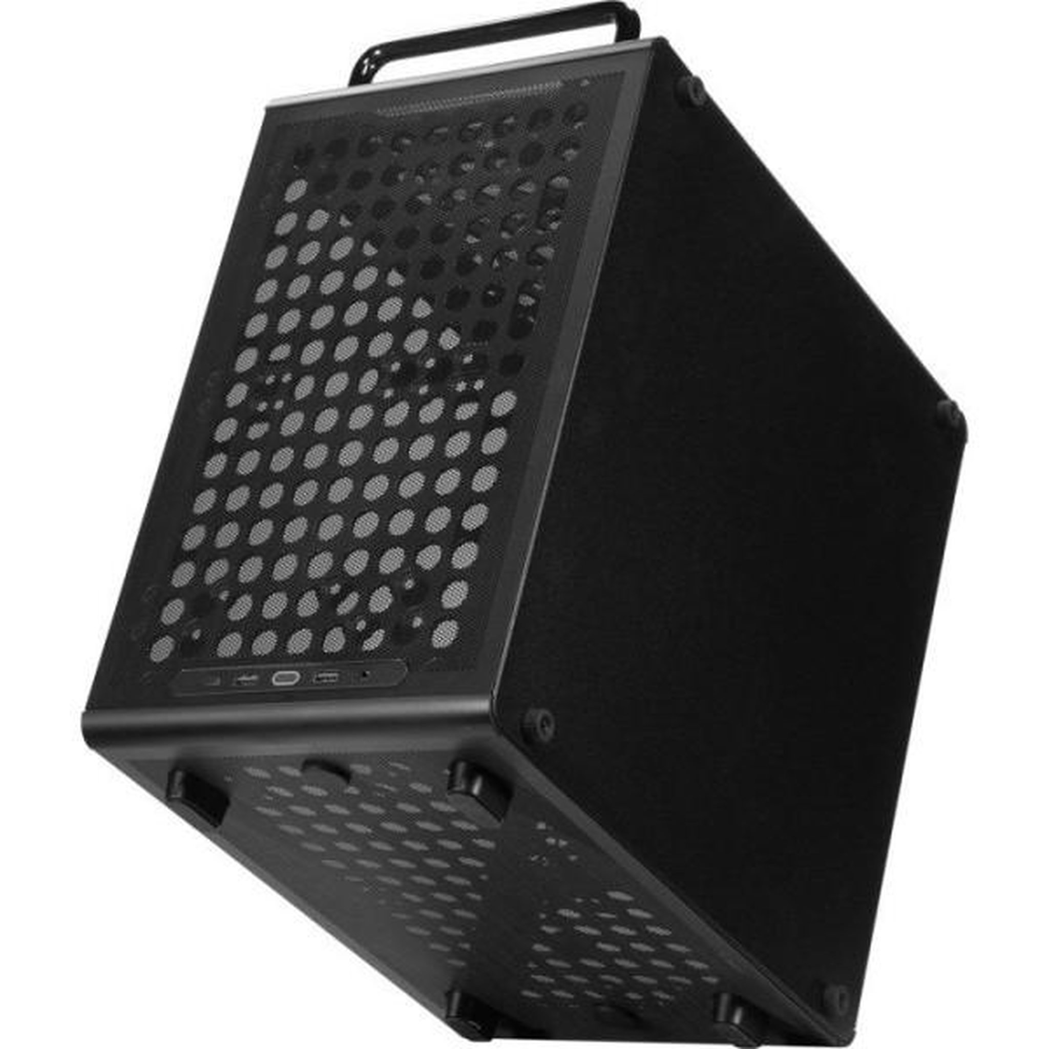 Voir la diapositive 3 : Cooler Master Boîtier PC Mini Tour - COOLER MASTER - QUBE 340 Black - Micro-ATX/Mini-ITX - Installation verticale ou horizontale - Verre trem