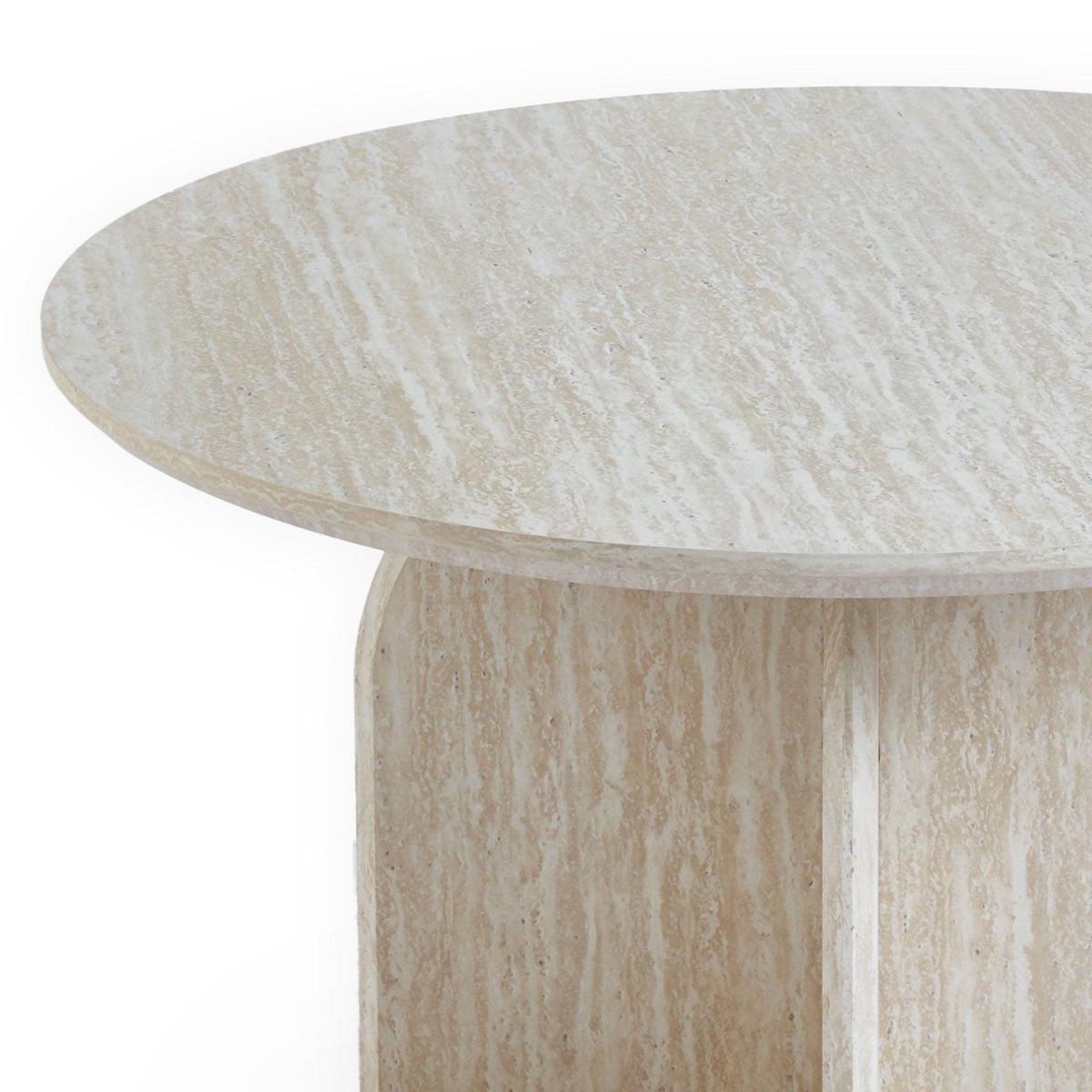 Voir la diapositive 3 : Paris Prix Table basse effet travertin  mindy  80cm beige