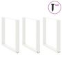 Voir la diapositive 3 : VIDAXL Pieds de table basse forme de U 3 pcs blanc 80x(72-73) cm acier
