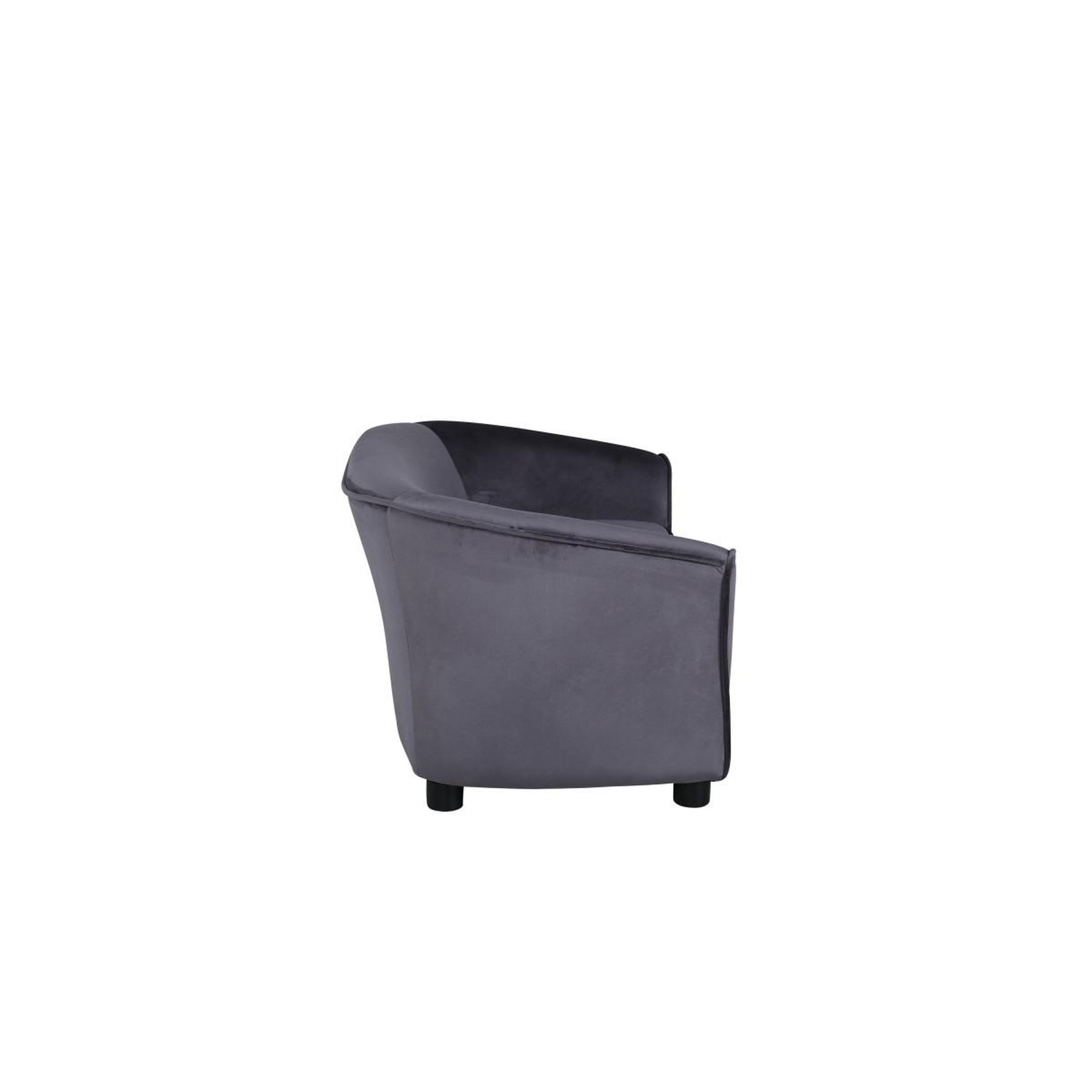 Voir la diapositive 3 : Paris Prix Canapé enfant en velours  moon  90cm gris