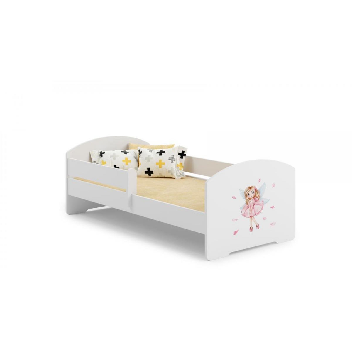 KOBI Lit enfant LUK BAR 140x70 Fée rose avec matelas