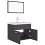 Voir la diapositive 5 : VIDAXL Ensemble de meubles de salle de bain Gris Agglomere