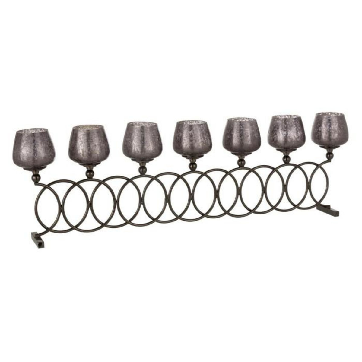 Paris Prix Lot de 8 Photophores avec Anneaux  Gilo  72cm Gris