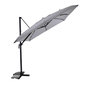 Voir la diapositive 1 : JARDIDECO Parasol déportée 3 x 3 m inclinable 5 positions Gris clair - Jardideco