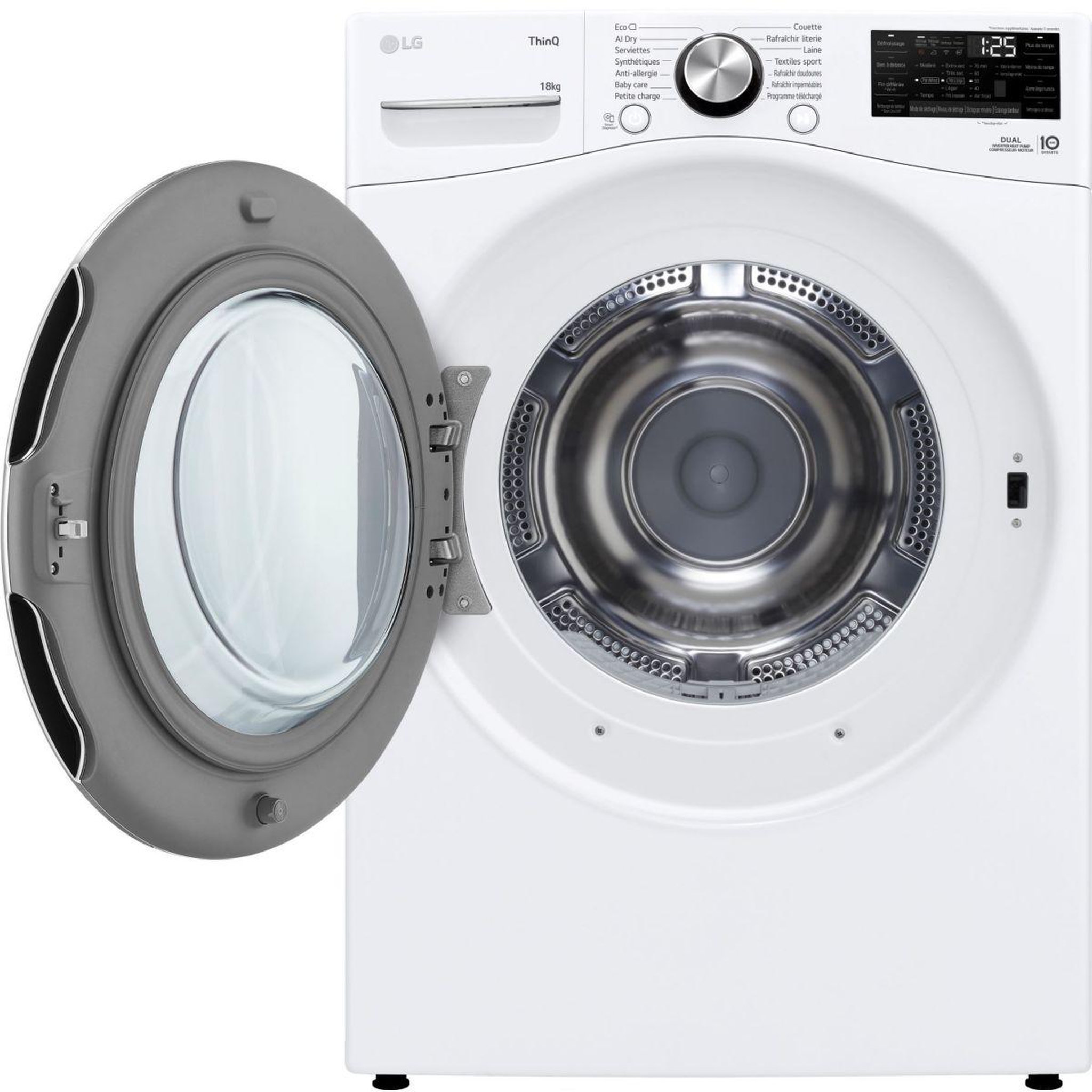 Voir la diapositive 3 : LG Sèche linge pompe à chaleur rh8p12wh