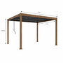 Voir la diapositive 3 : CONCEPT USINE Pergola bioclimatique structure et lames orientables en aluminium effet bois 4x3m RHODES