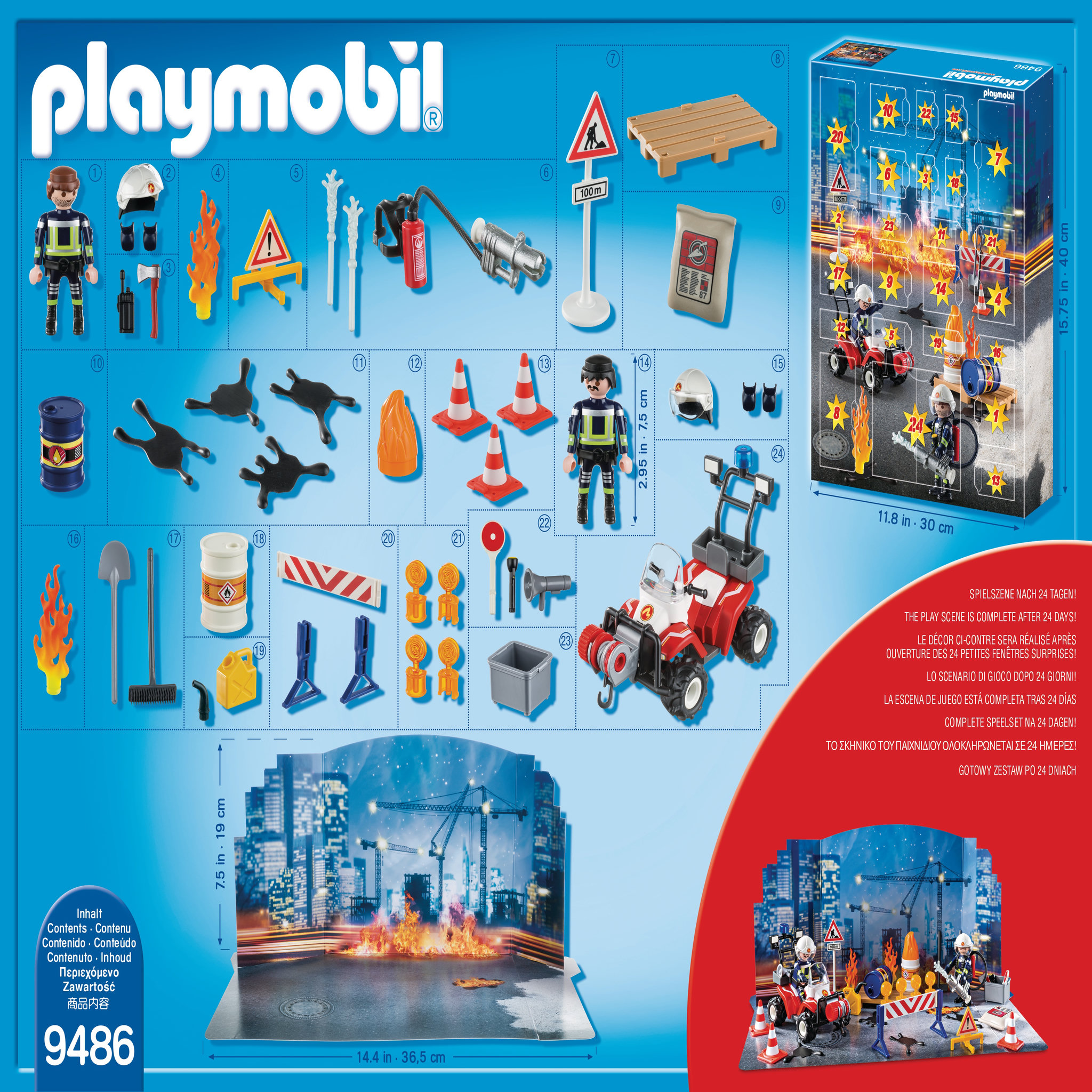Voir la diapositive 2 : PLAYMOBIL 9486 - Calendrier de l'Avent Pompiers