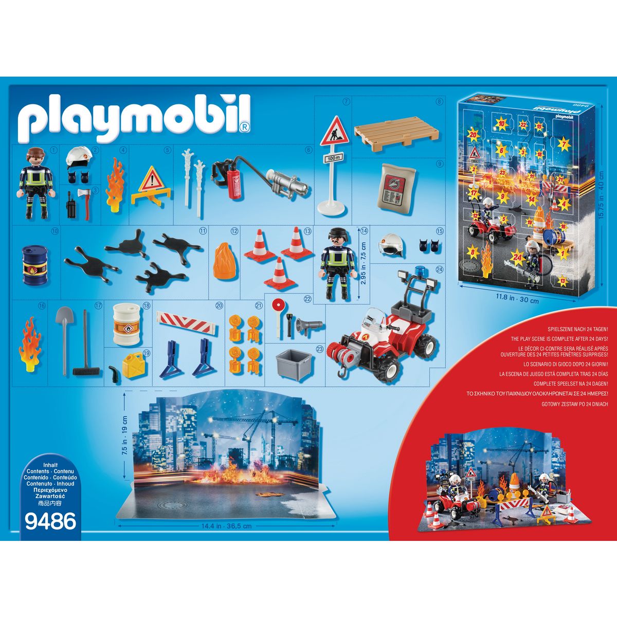 PLAYMOBIL 9486 - Calendrier de l'Avent Pompiers