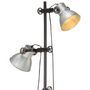 Voir la diapositive 5 : VIDAXL Lampadaire avec 2 abat-jour Argente E27 Fonte