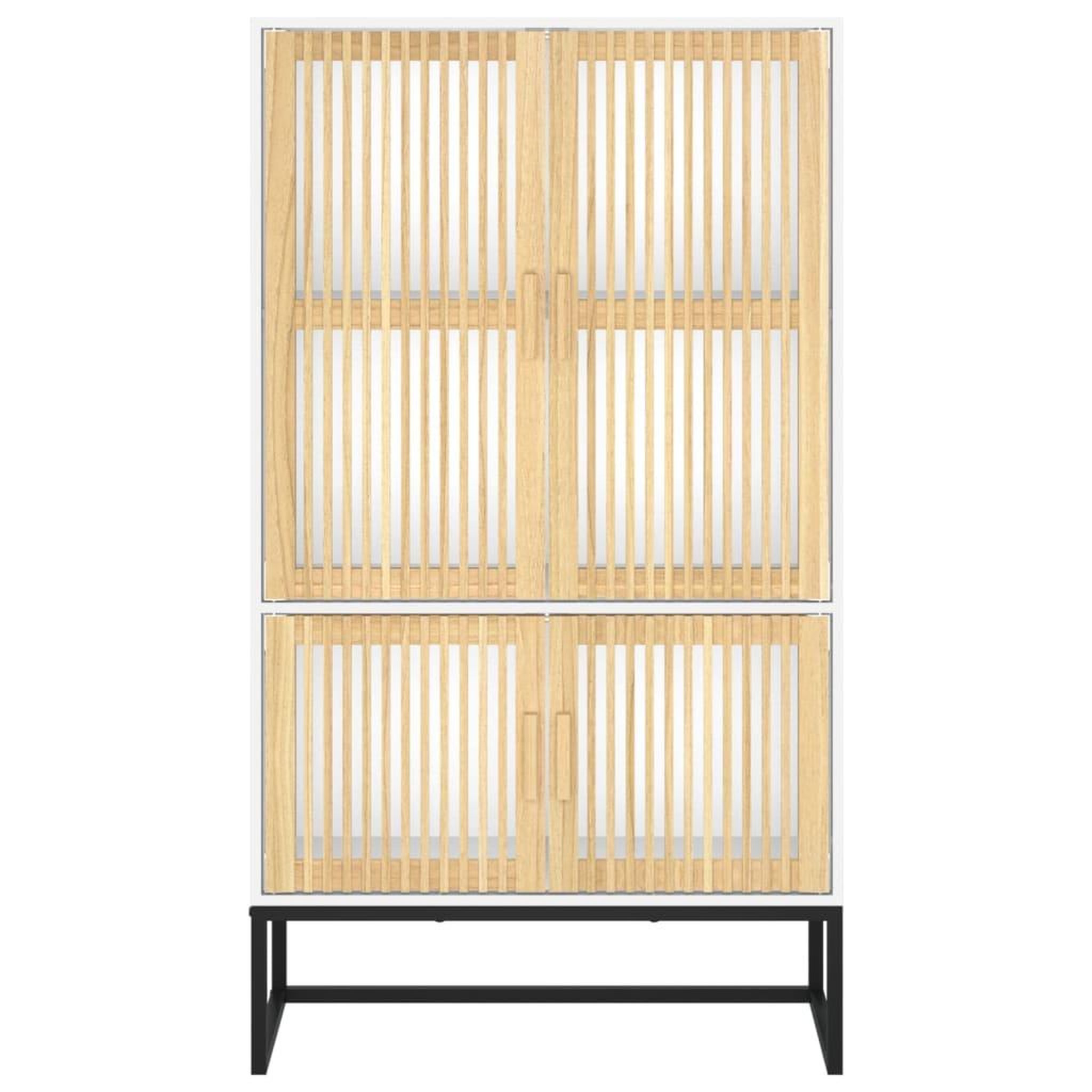 Voir la diapositive 5 : VIDAXL Buffet haut blanc 70x35x125 cm bois d'ingenierie