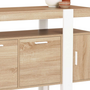 Voir la diapositive 5 : ID MARKET Buffet 140 cm PHOENIX 4 portes bois et blanc