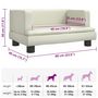 Voir la diapositive 6 : VIDAXL Lit pour chien creme 60x40x30 cm similicuir