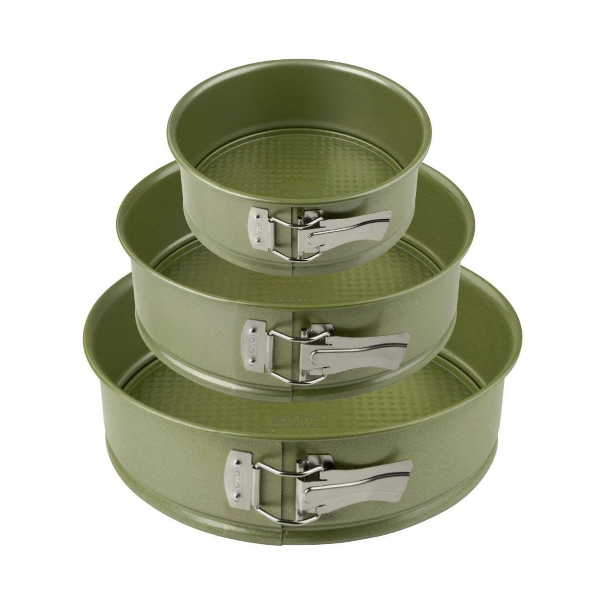 ZENKER Set de 3 moules à manqué à charnière 20 cm 24 cm et 26 cm Zenker Green Vision